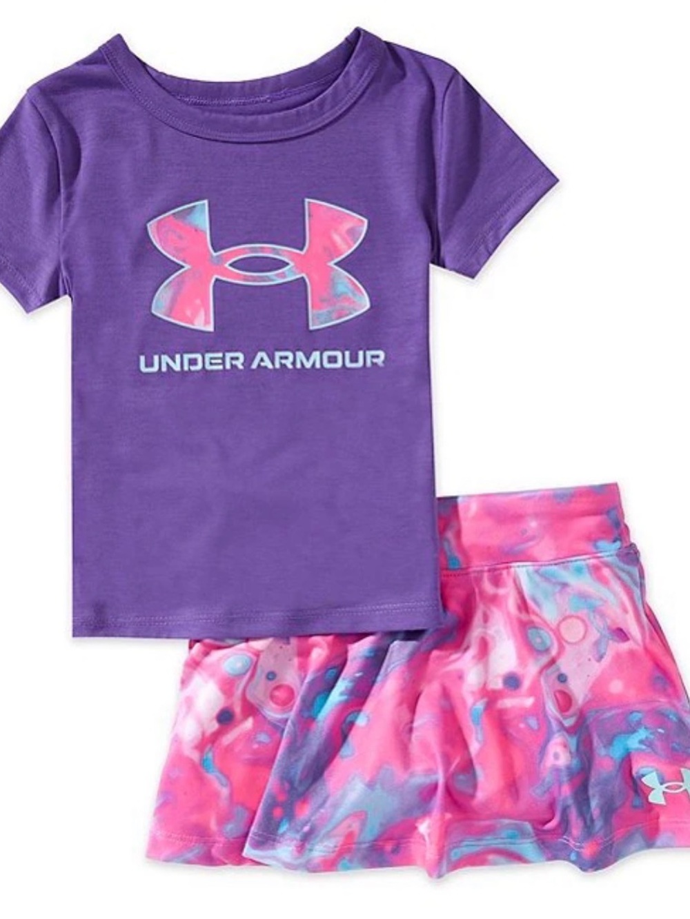 Girls size 4 two piece outfit set new NWT tie dye skirt shorts skort athletic